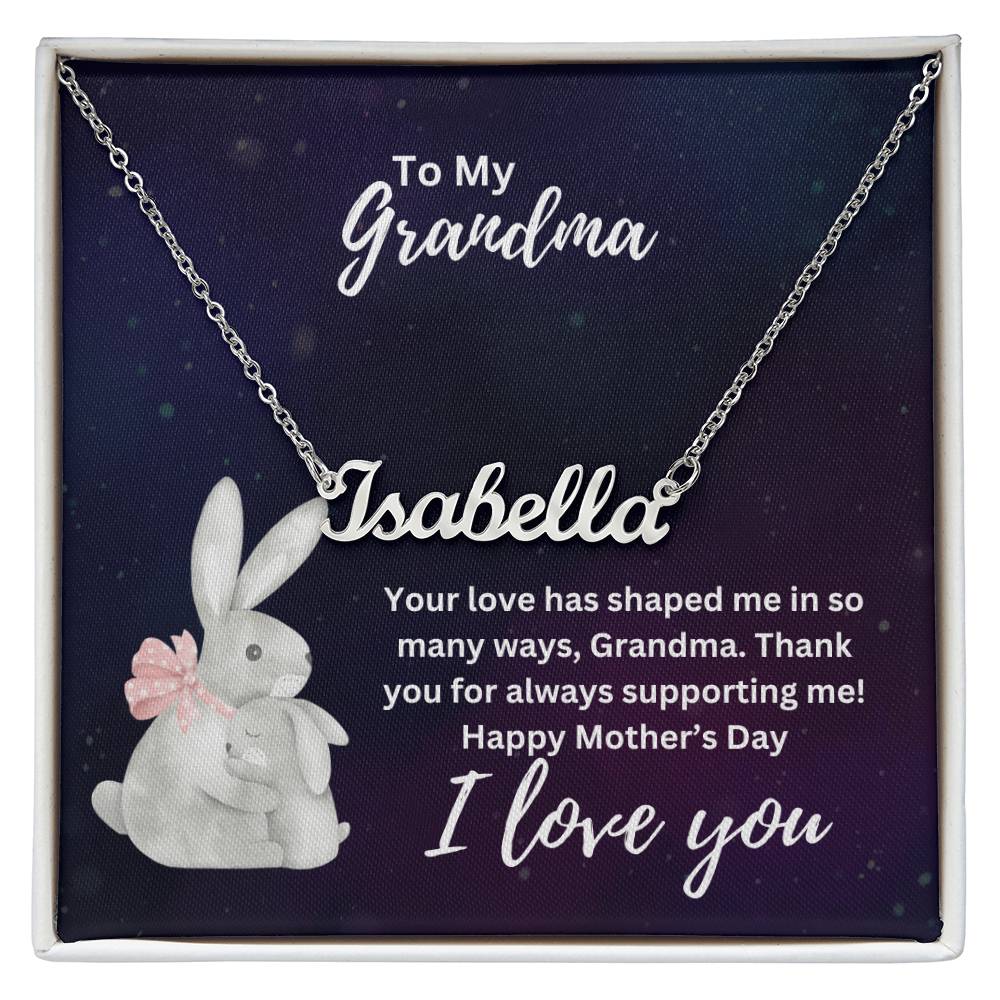 To My Grandma | I Love You | Jewelry Name Necklace