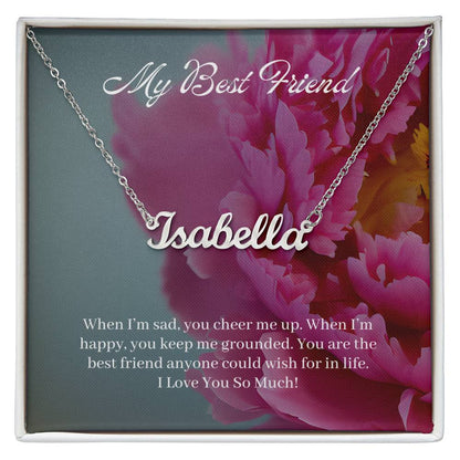 My Best Friend | I Love You So Much | Custom Name Necklace