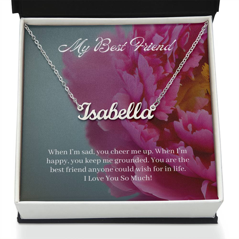 My Best Friend | I Love You So Much | Custom Name Necklace