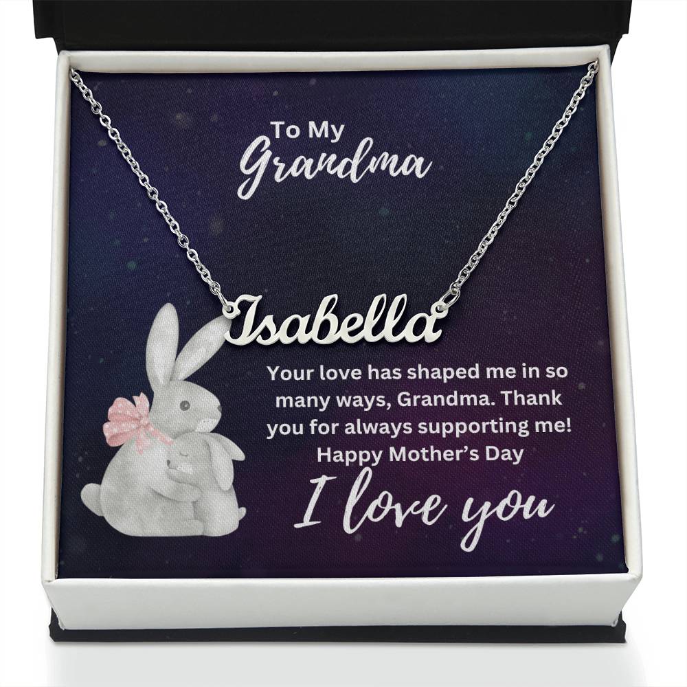 To My Grandma | I Love You | Jewelry Name Necklace