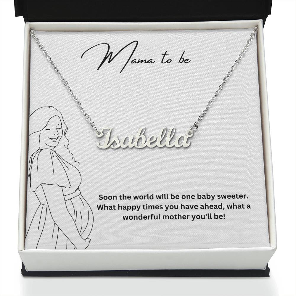 Mama To Be | Pregnancy Pendant Name Necklace Gift