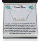 To My Bonus Mom | Thank You For Loving Me As Your Own | Name Necklace