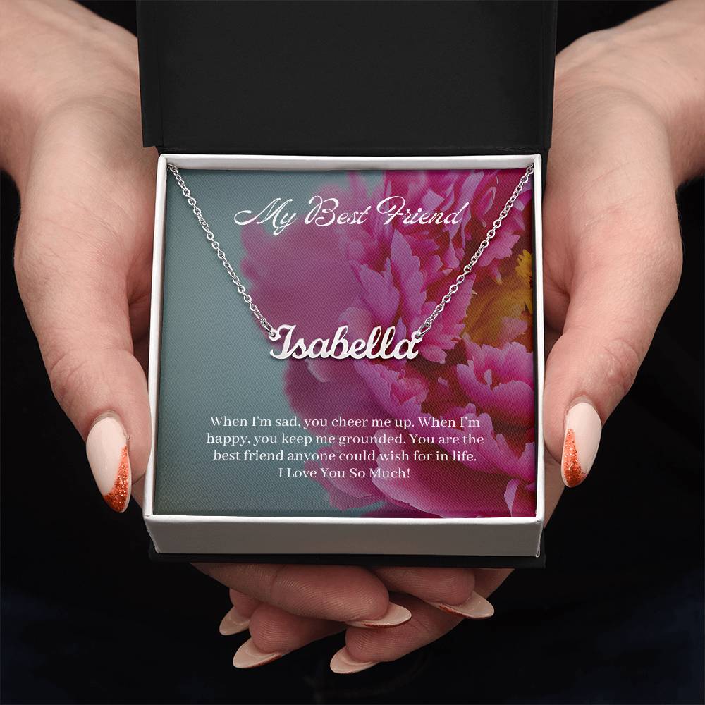 My Best Friend | I Love You So Much | Custom Name Necklace