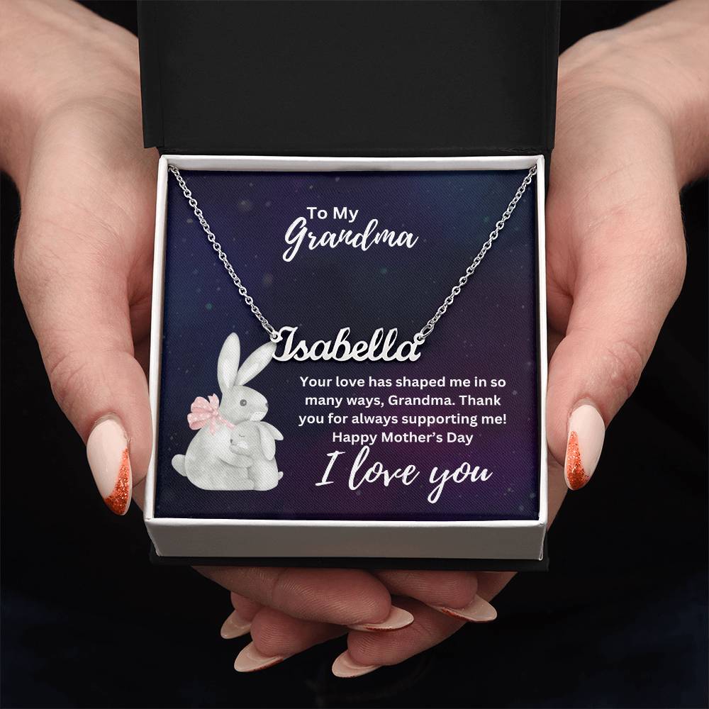 To My Grandma | I Love You | Jewelry Name Necklace