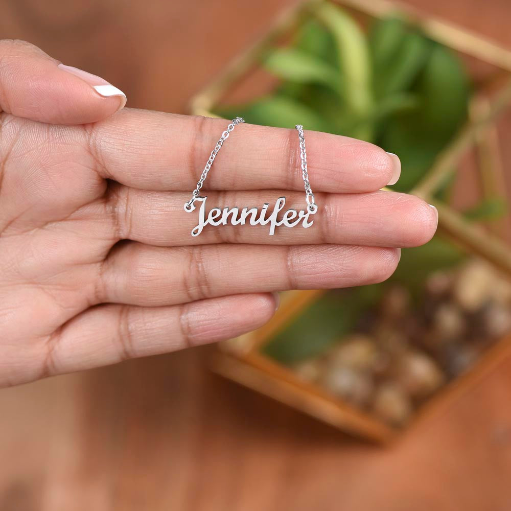 Happy Anniversary | Your Love Has Transformed My Life | Name Necklace