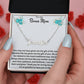 To My Bonus Mom | Thank You For Loving Me As Your Own | Name Necklace