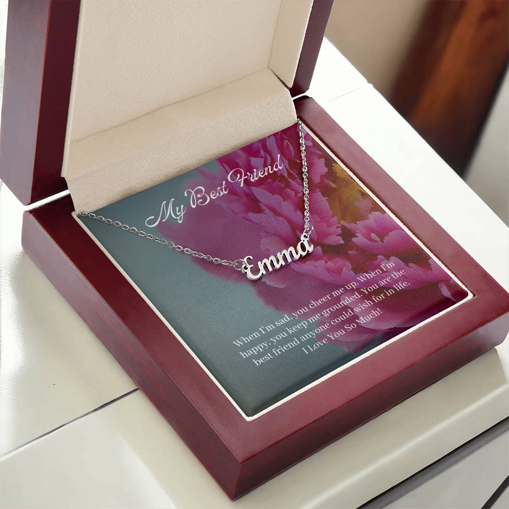 My Best Friend | I Love You So Much | Custom Name Necklace