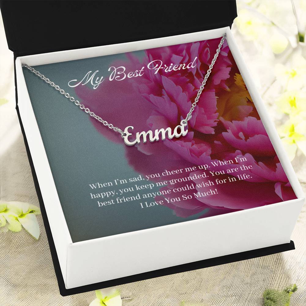My Best Friend | I Love You So Much | Custom Name Necklace