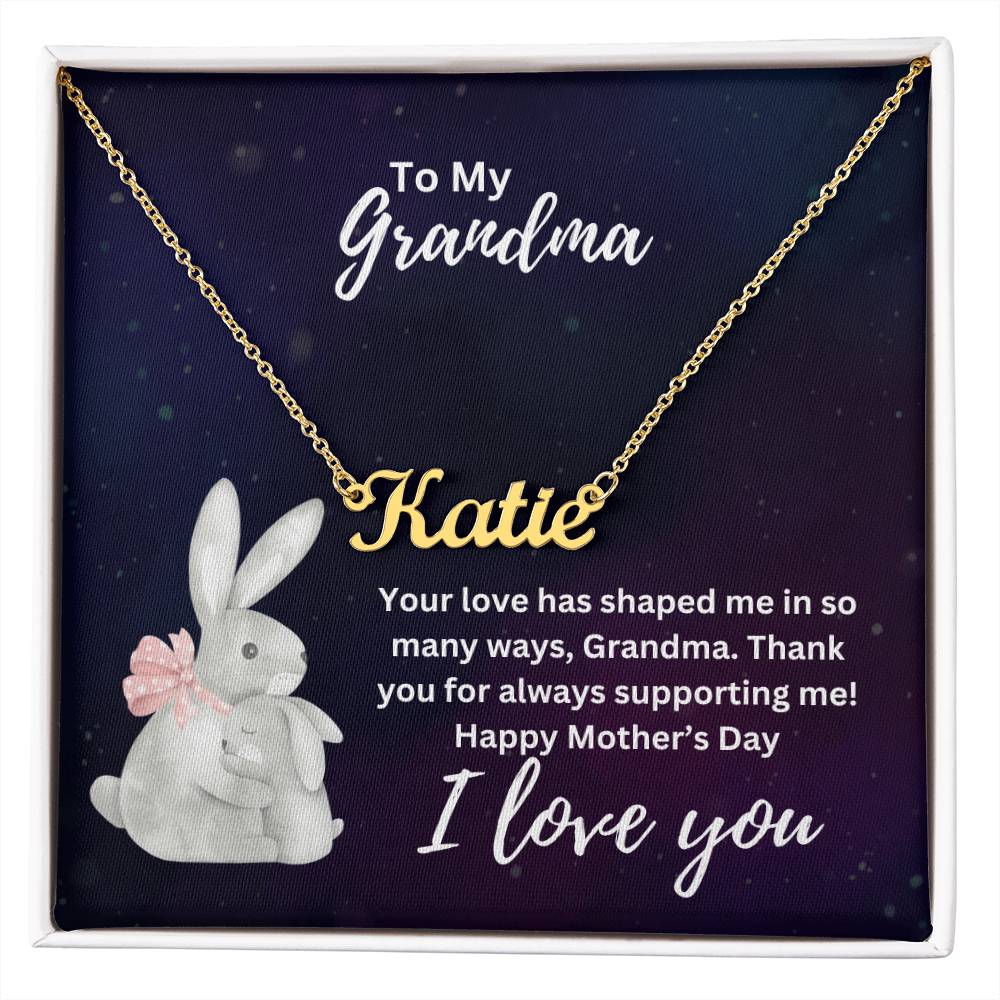 To My Grandma | I Love You | Jewelry Name Necklace