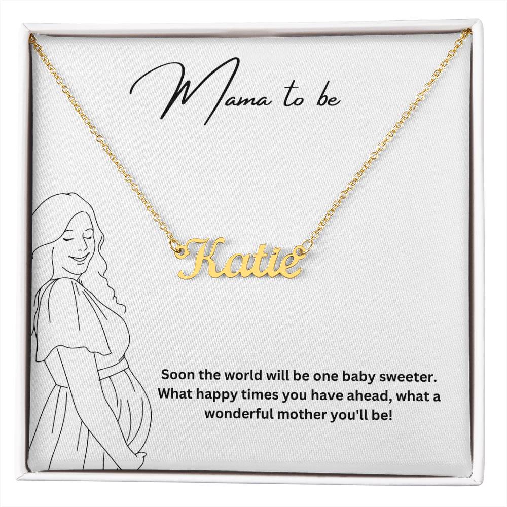 Mama To Be | Pregnancy Pendant Name Necklace Gift