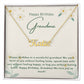 Happy Birthday Grandma | We Love You So Much | Name Pendant Necklace