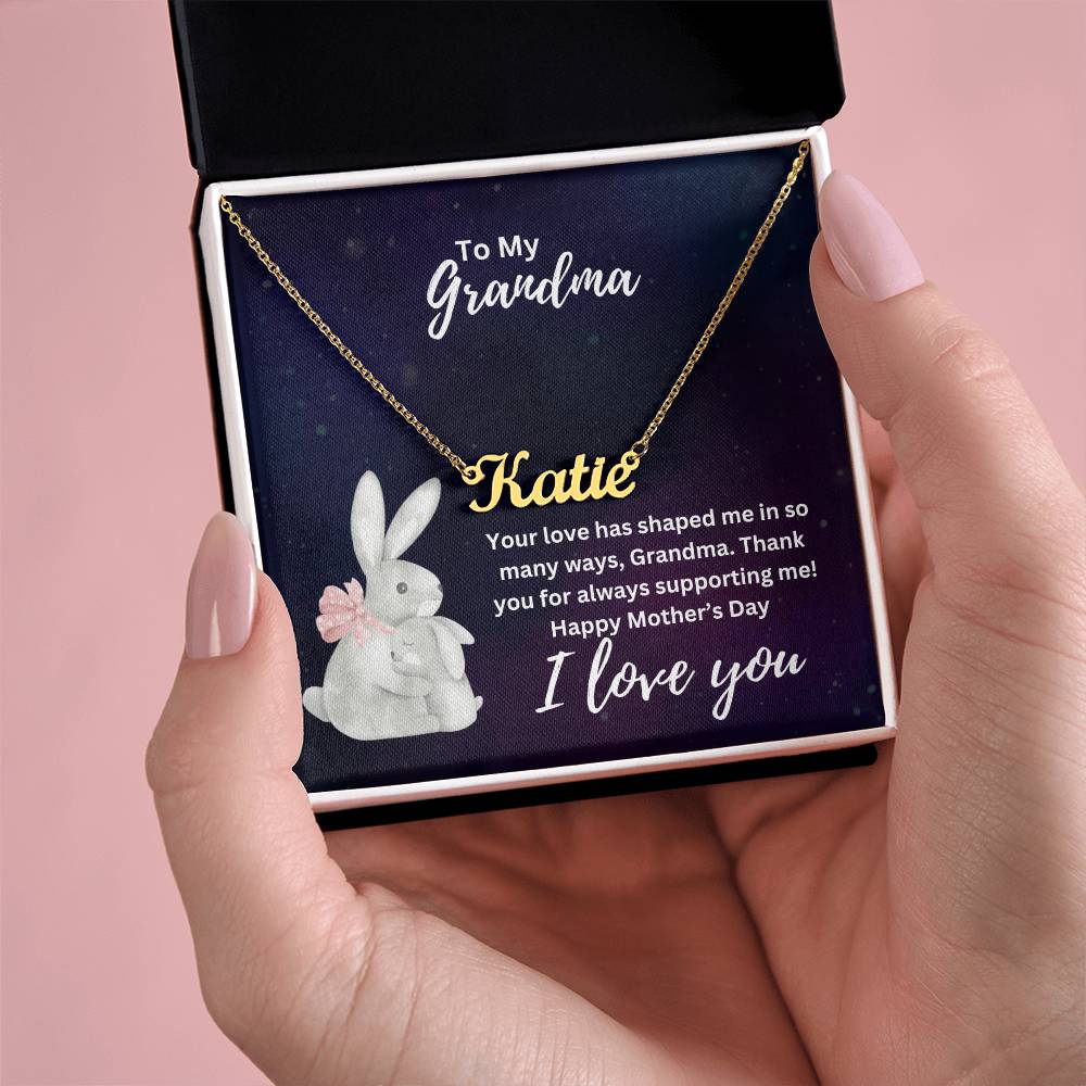 To My Grandma | I Love You | Jewelry Name Necklace