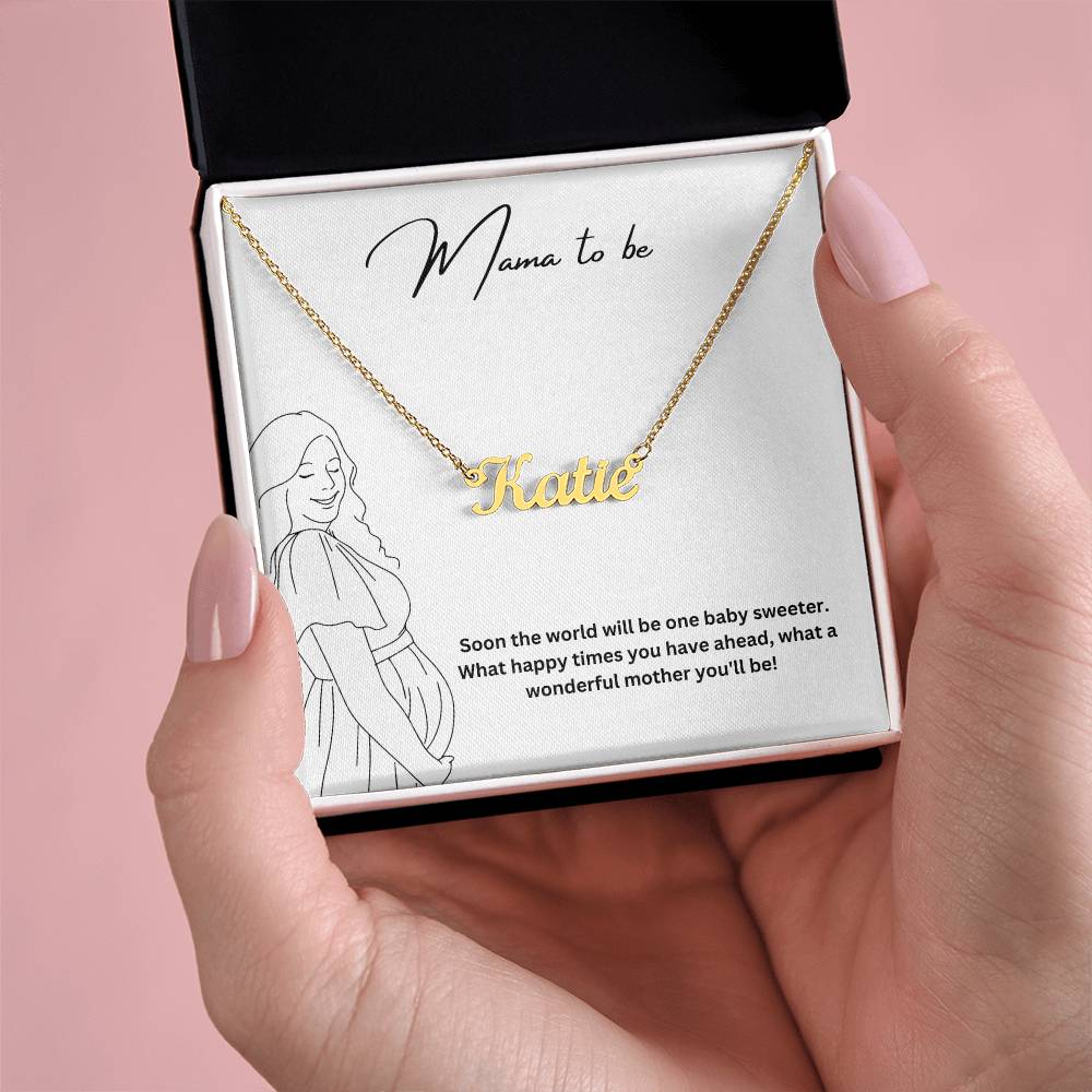 Mama To Be | Pregnancy Pendant Name Necklace Gift
