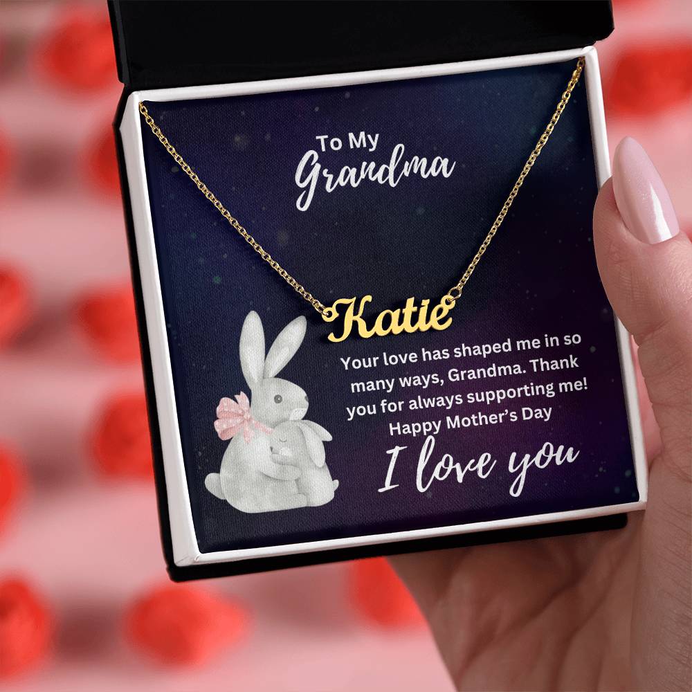 To My Grandma | I Love You | Jewelry Name Necklace