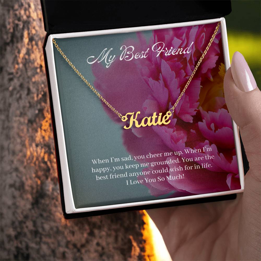 My Best Friend | I Love You So Much | Custom Name Necklace