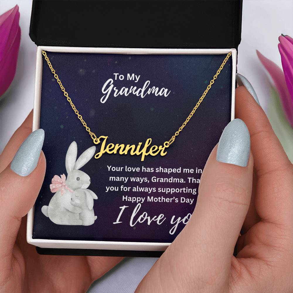 To My Grandma | I Love You | Jewelry Name Necklace