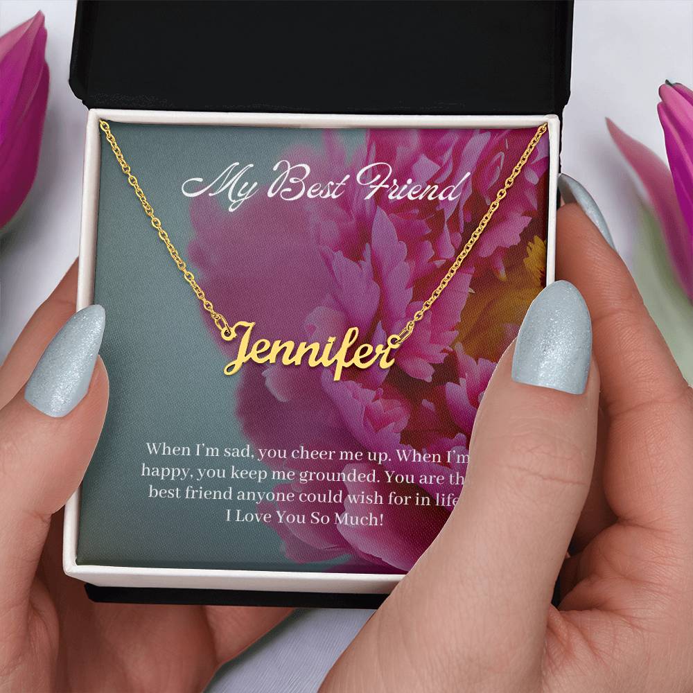My Best Friend | I Love You So Much | Custom Name Necklace