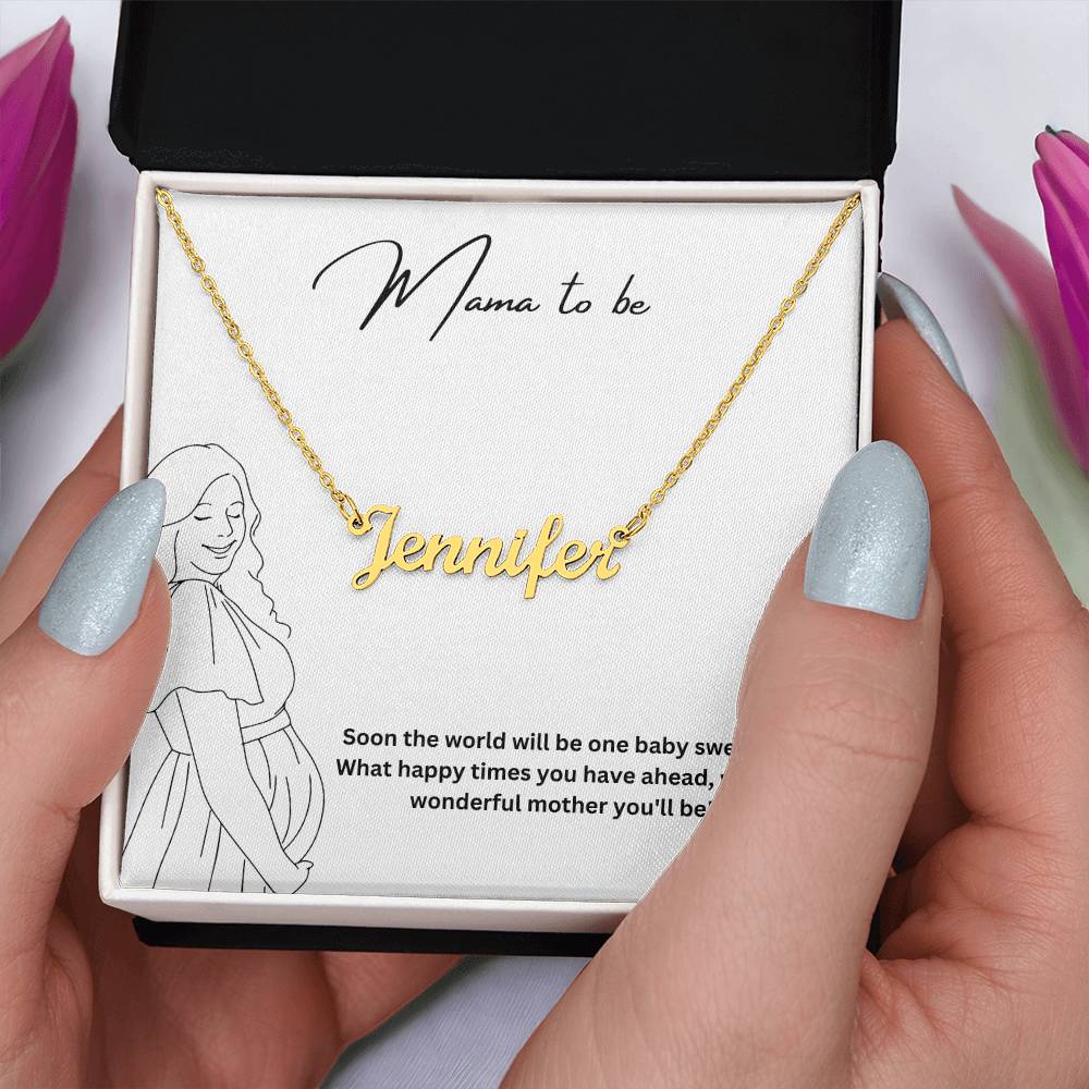 Mama To Be | Pregnancy Pendant Name Necklace Gift