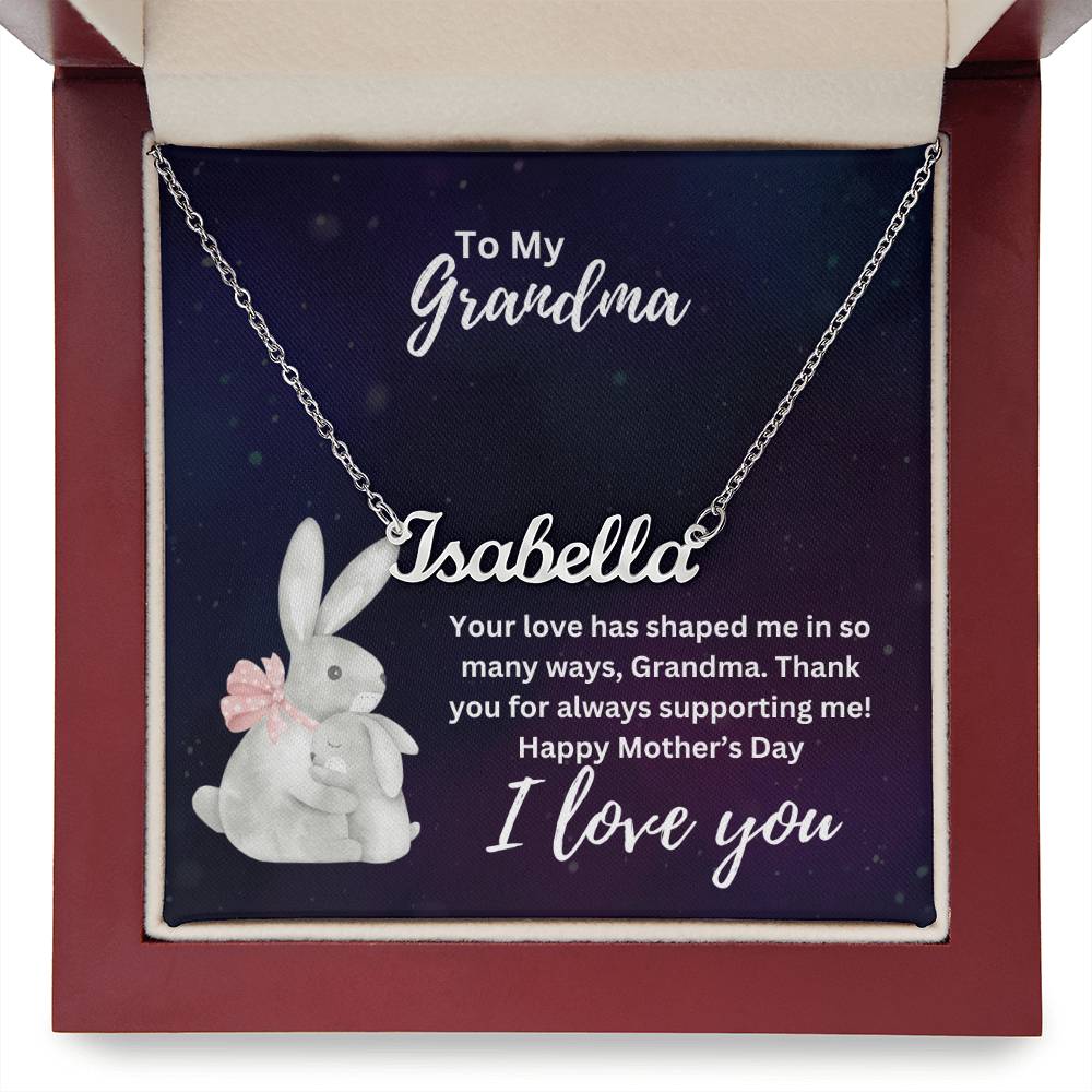 To My Grandma | I Love You | Jewelry Name Necklace