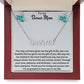 To My Bonus Mom | Thank You For Loving Me As Your Own | Name Necklace