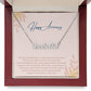 Happy Anniversary | Your Love Has Transformed My Life | Name Necklace