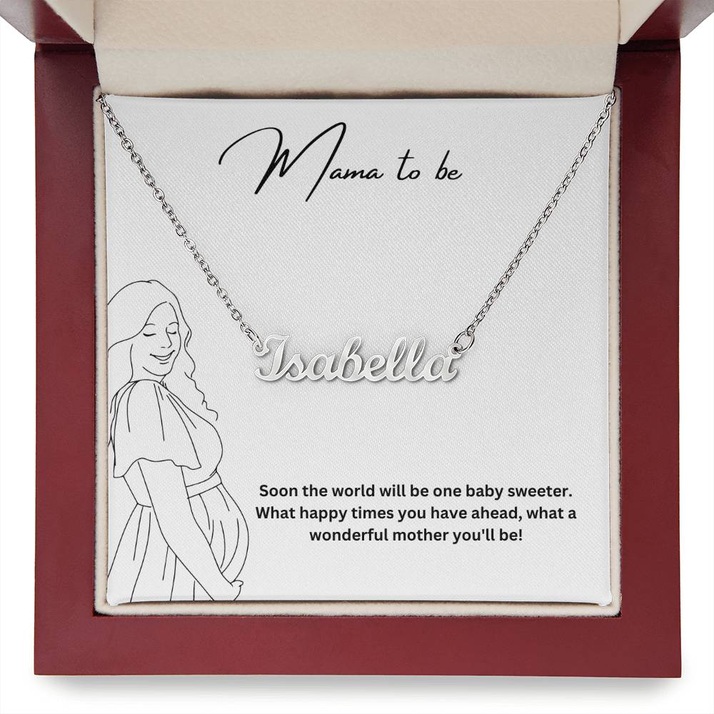 Mama To Be | Pregnancy Pendant Name Necklace Gift