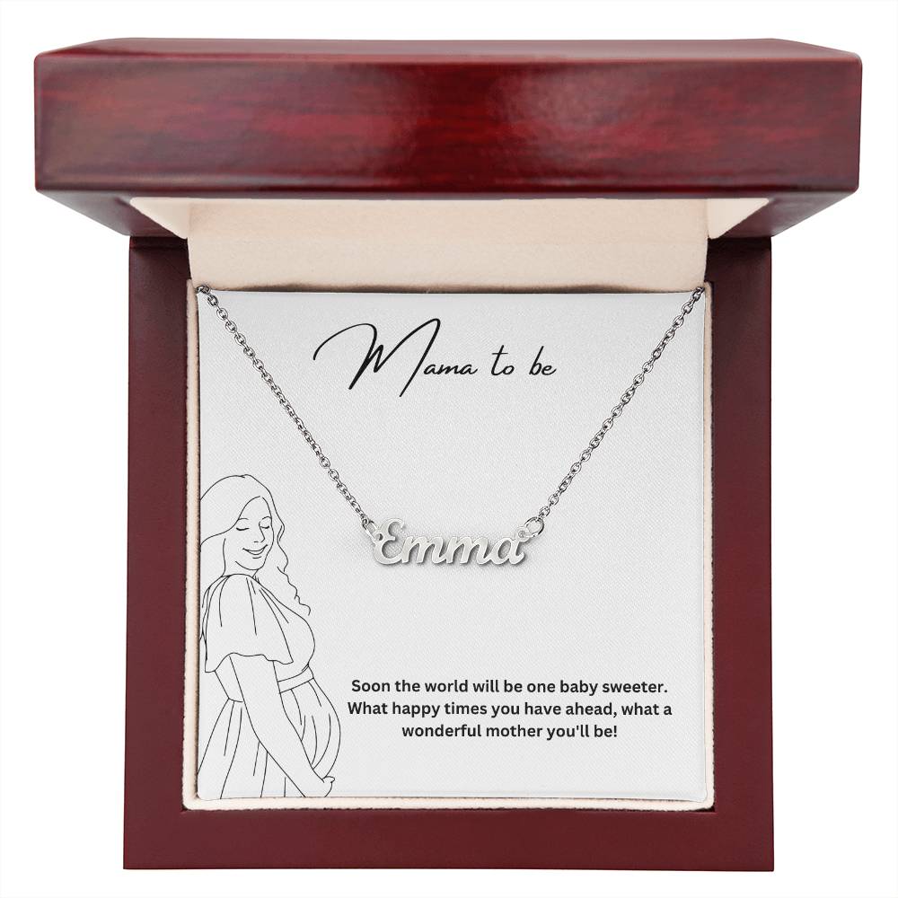 Mama To Be | Pregnancy Pendant Name Necklace Gift