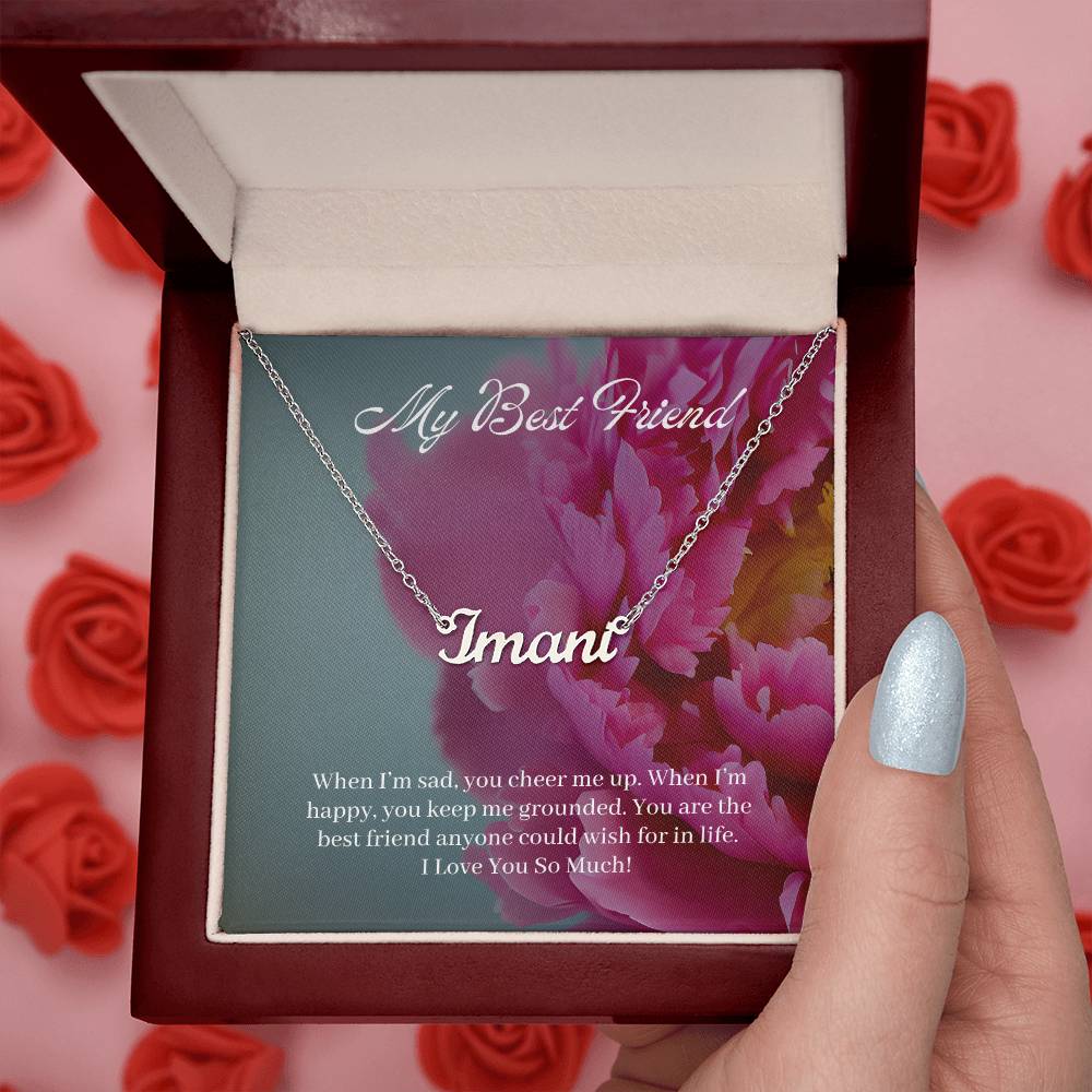 My Best Friend | I Love You So Much | Custom Name Necklace