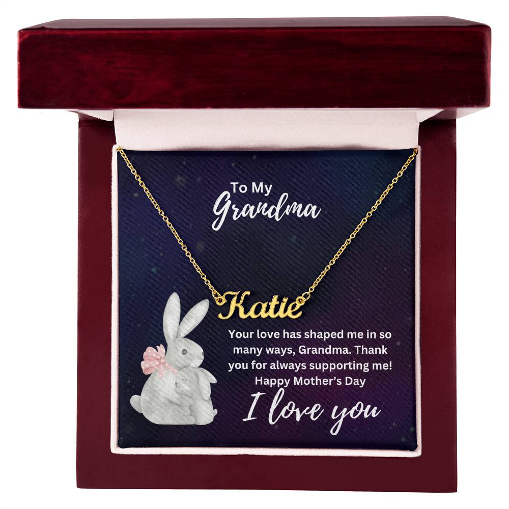 To My Grandma | I Love You | Jewelry Name Necklace