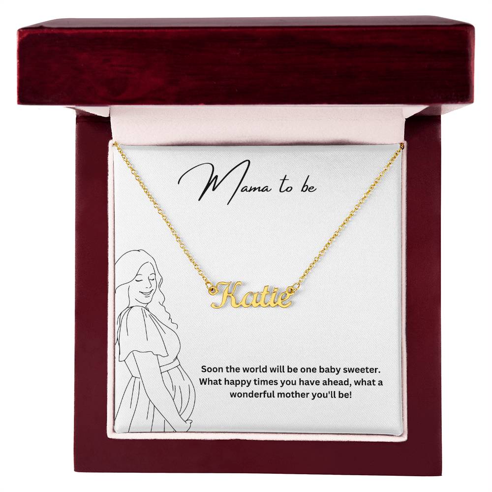 Mama To Be | Pregnancy Pendant Name Necklace Gift