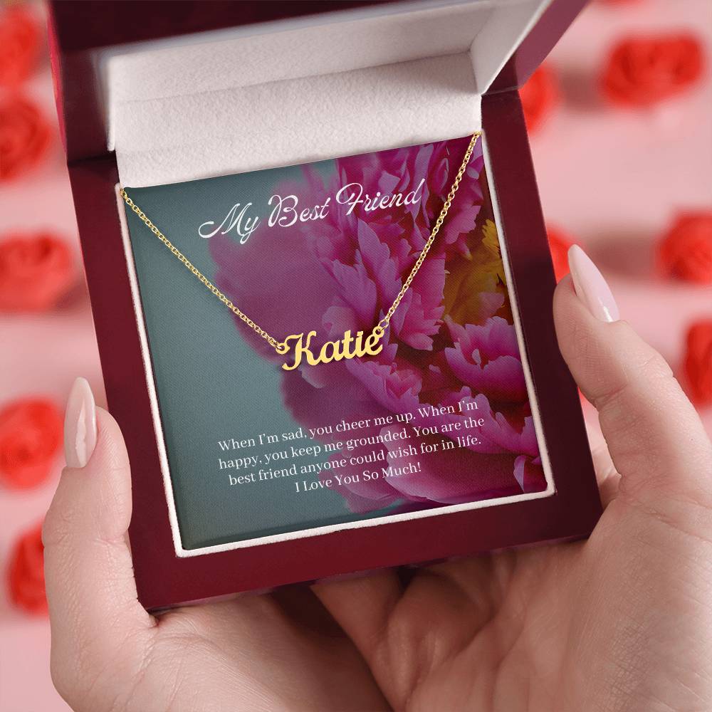 My Best Friend | I Love You So Much | Custom Name Necklace