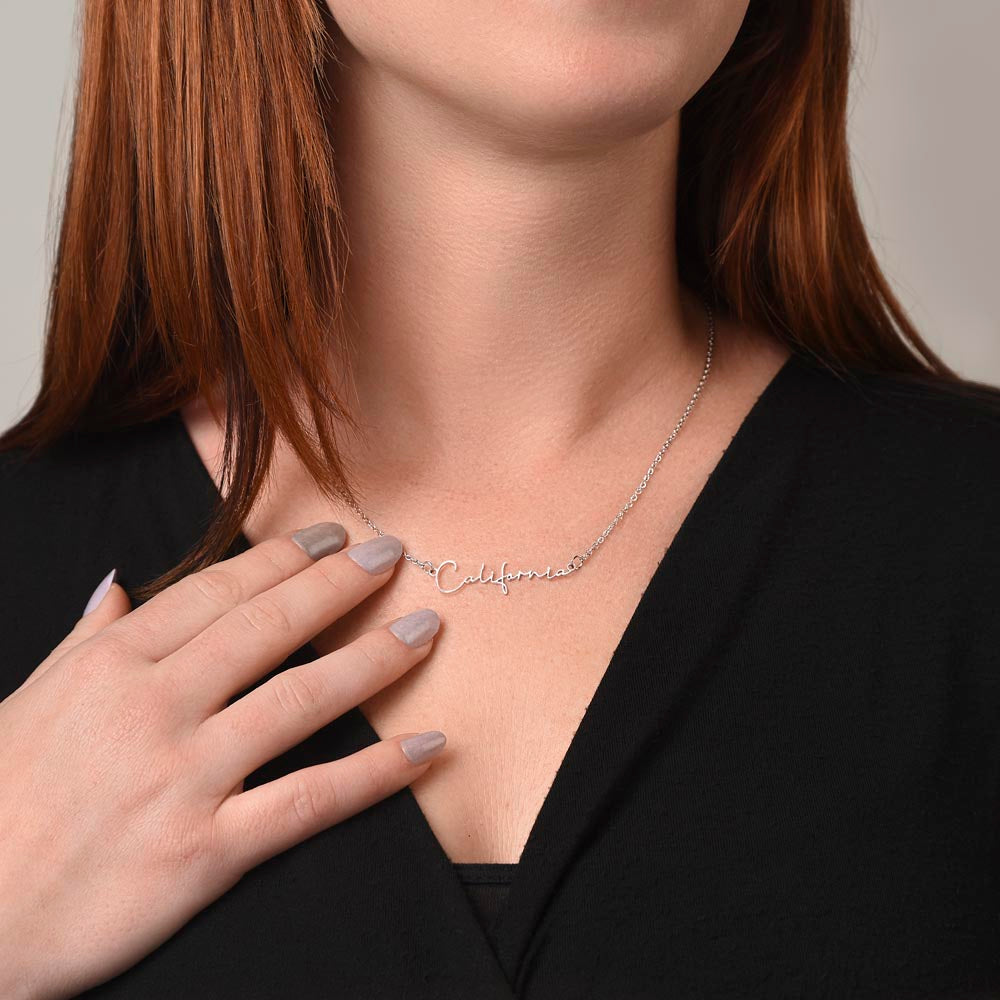 To My Wife | Happy Birthday | Pendant Name Necklace