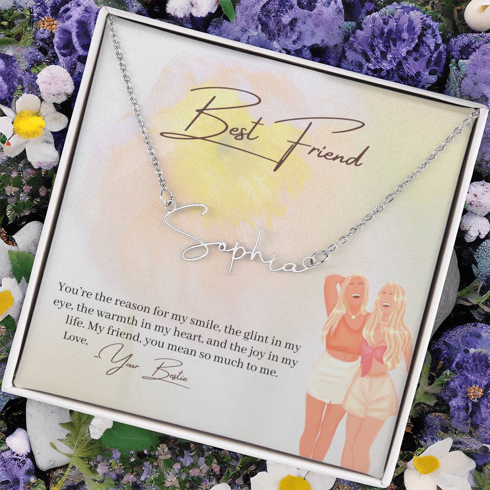 Best Friend | You Are The Joy In My Life | Script Name Necklace