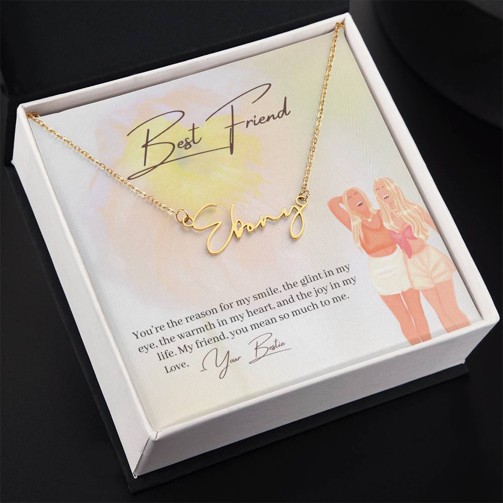 Best Friend | You Are The Joy In My Life | Script Name Necklace