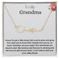 To My Grandma | I Already Love You | Signature Name Necklace