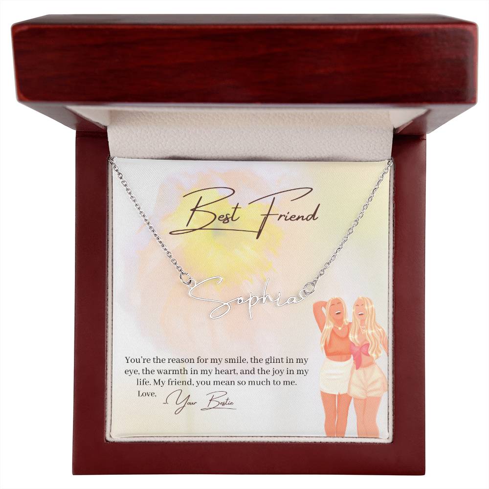 Best Friend | You Are The Joy In My Life | Script Name Necklace