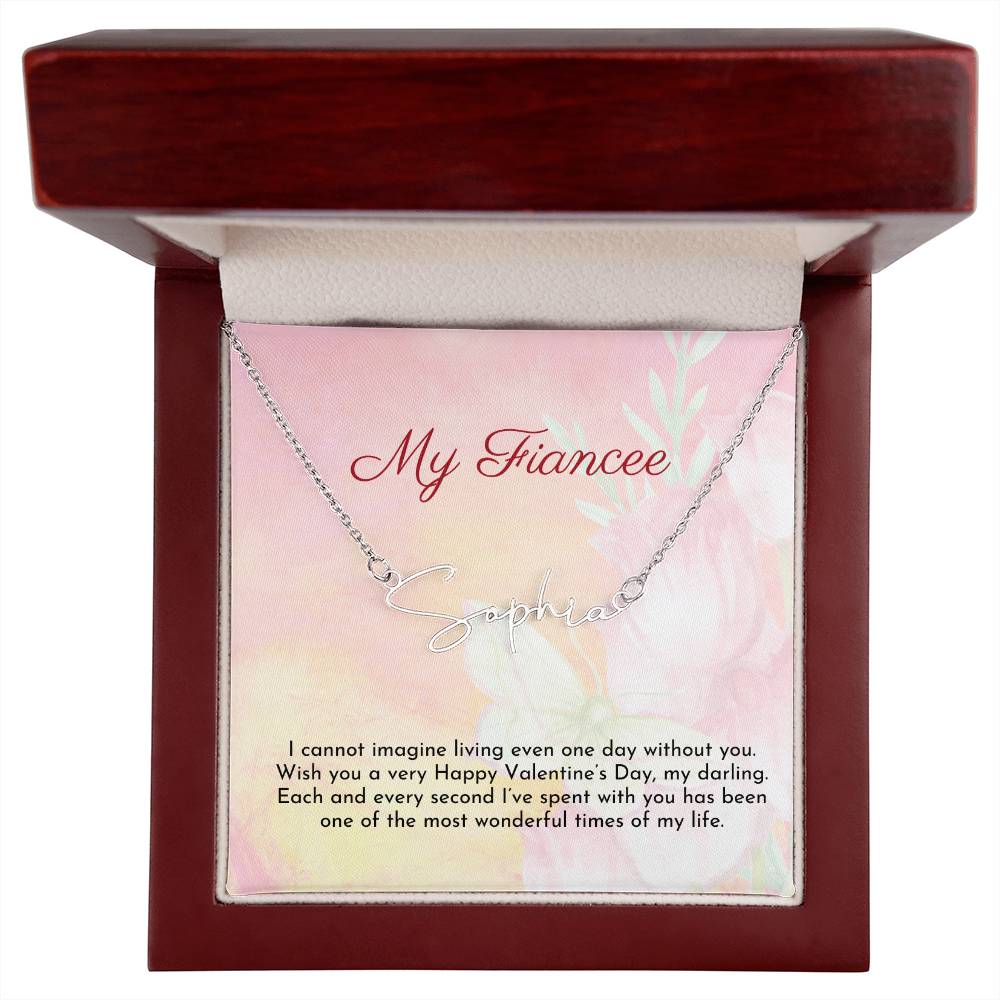 My Fiancee | Happy Valentine's Day | Name Pendant Necklace