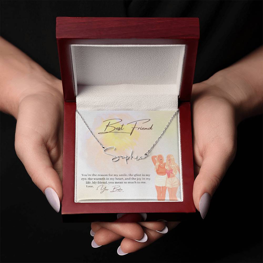 Best Friend | You Are The Joy In My Life | Script Name Necklace