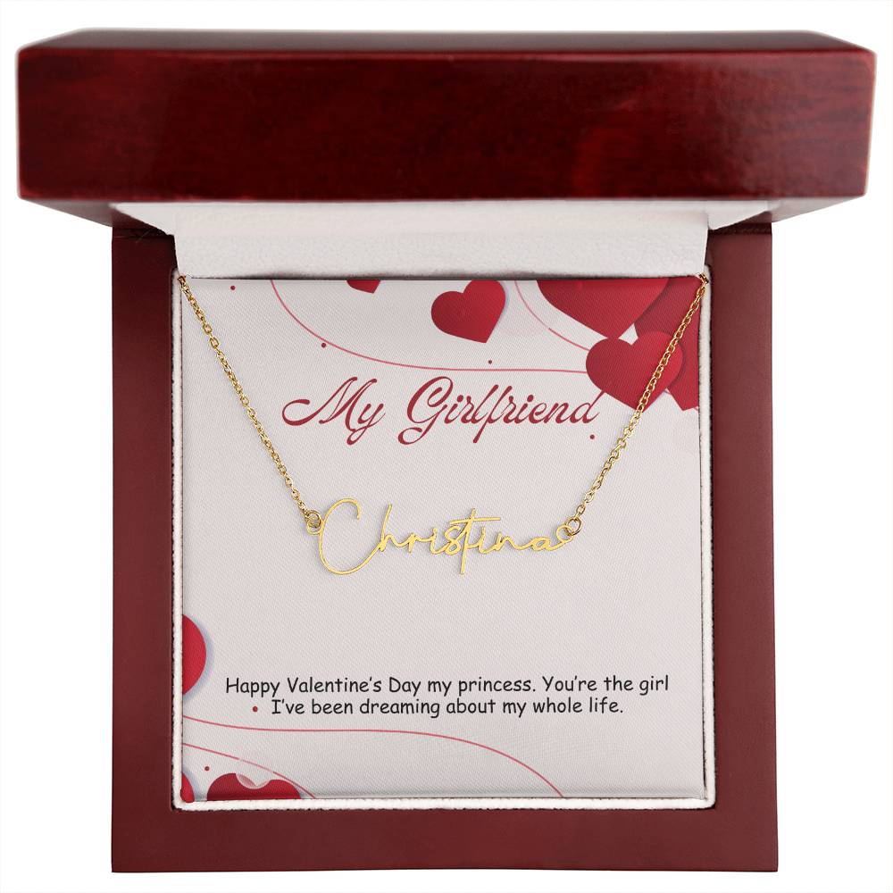 My Girlfriend | Happy Valentine's Day | Name Necklace