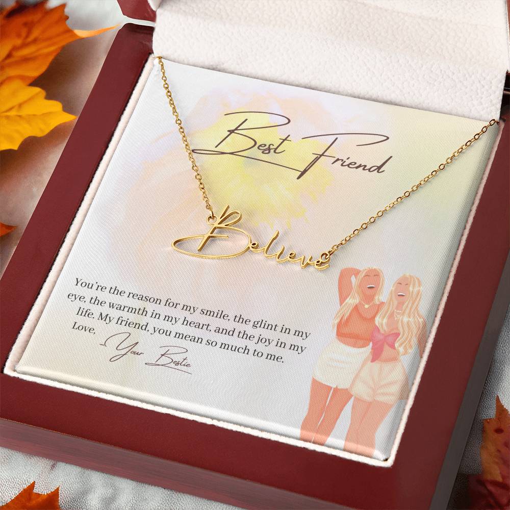Best Friend | You Are The Joy In My Life | Script Name Necklace