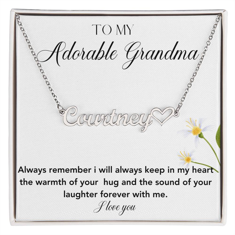 To My Adorable Grandma | Jewelry Name Necklace