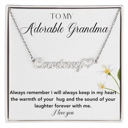 To My Adorable Grandma | Jewelry Name Necklace