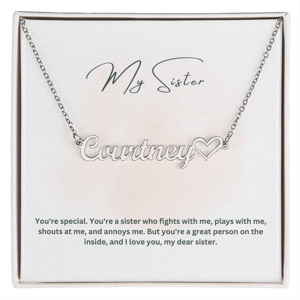 My Sister | You Are Special | Name Necklace