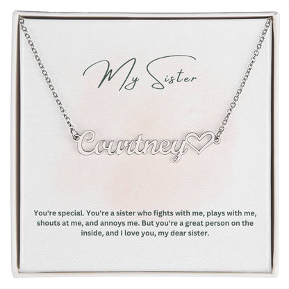 My Sister | You Are Special | Name Necklace