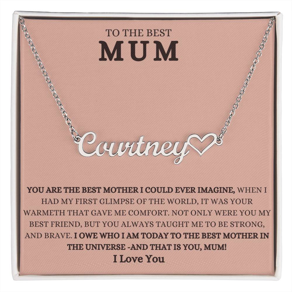 To The Best Mum | Jewelry Name Necklace