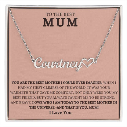 To The Best Mum | Jewelry Name Necklace
