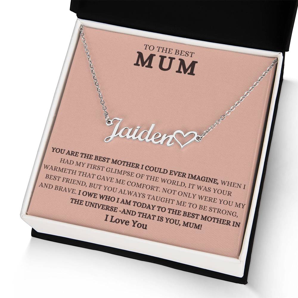 To The Best Mum | Jewelry Name Necklace