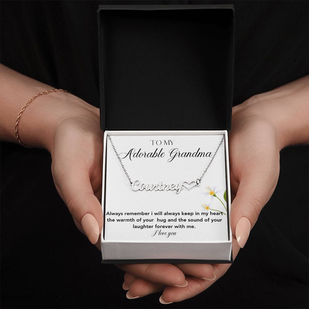 To My Adorable Grandma | Jewelry Name Necklace
