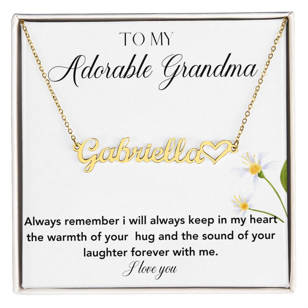 To My Adorable Grandma | Jewelry Name Necklace