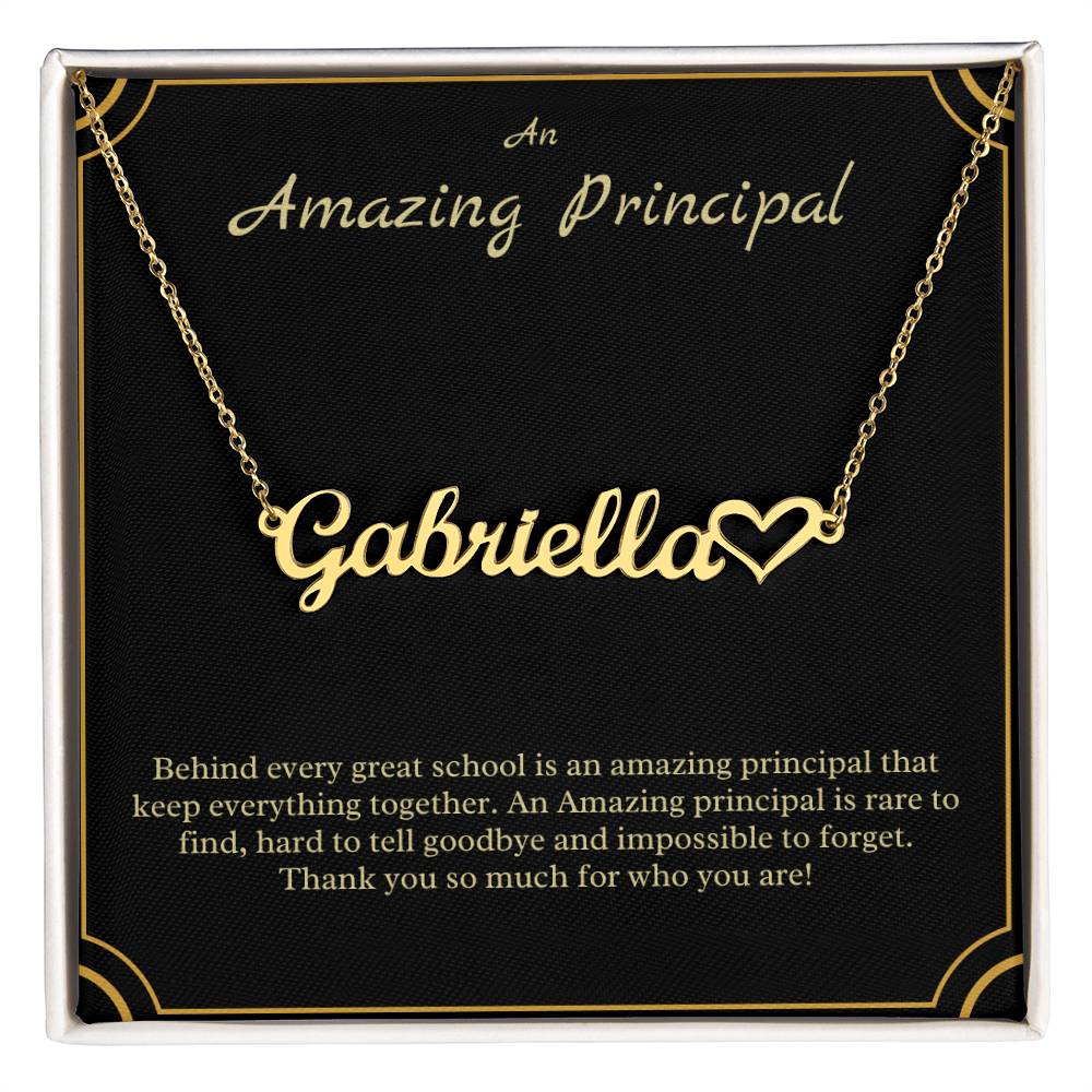 An Amazing Principal | Thank You So Much For Who You Are | Professional Name Pendant Necklace